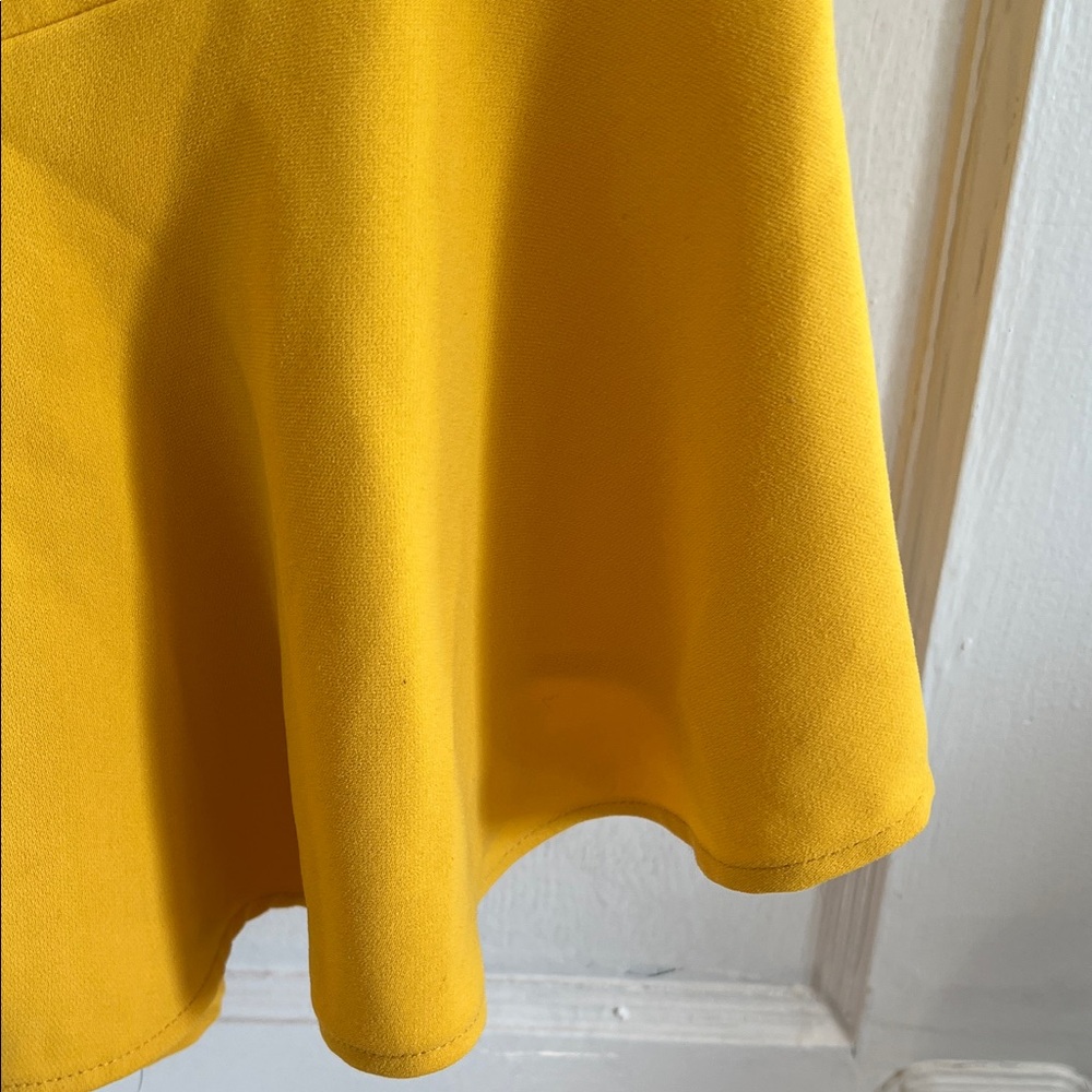 Halston Heritage Mustard Strapless Dress - Picture 4 of 9